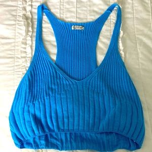 Vibrant blue Free People Tank, Size S but could fit M.
